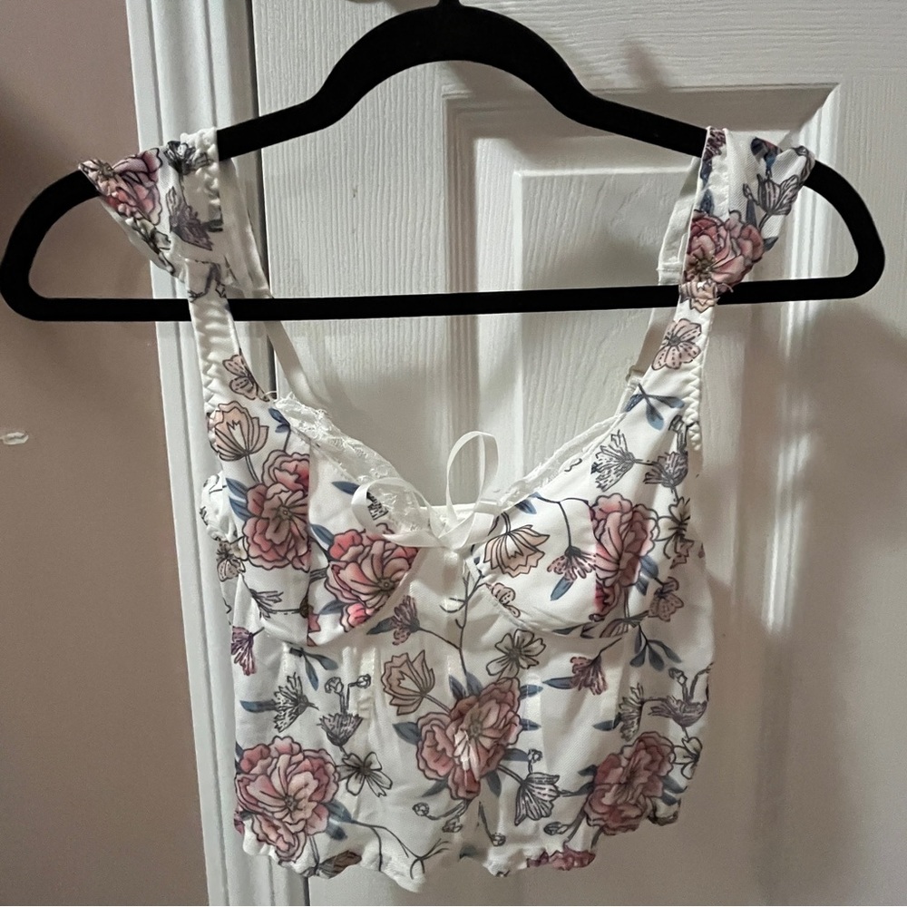 Floral Lace Corset Women Top